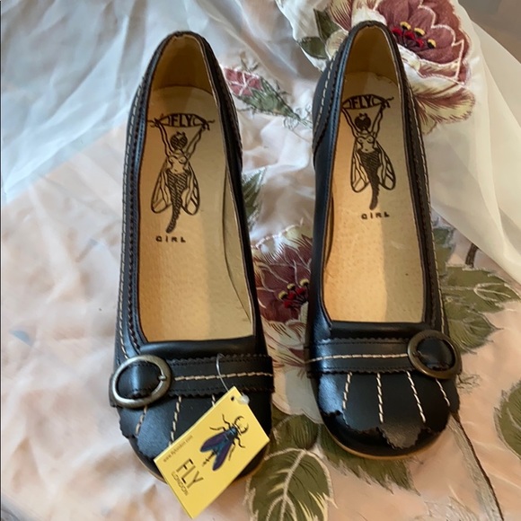 Fly London Shoes - NWT Fly Girl London heels. Size 9/40, brown, buckle